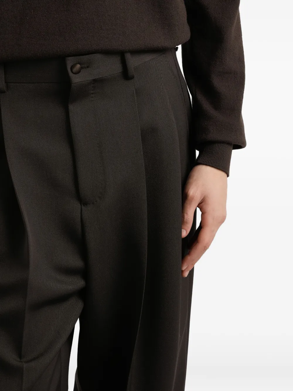 Dolce & Gabbana Gabardine plooibroek Bruin