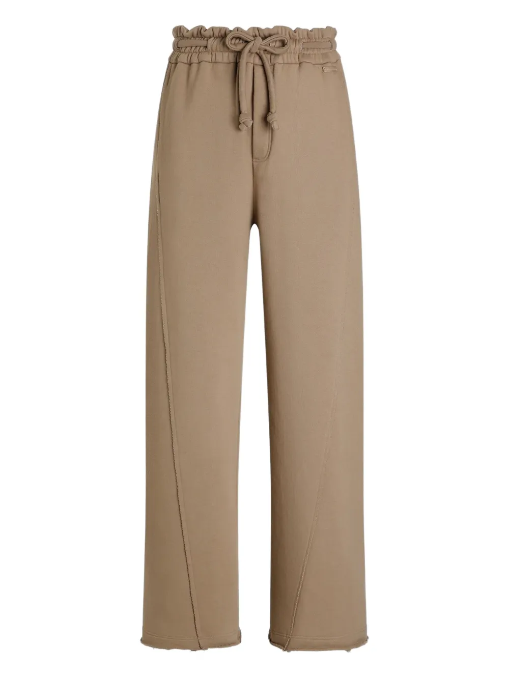 Dolce & Gabbana drawstring frayed-edge track pants | Brown | Image 1