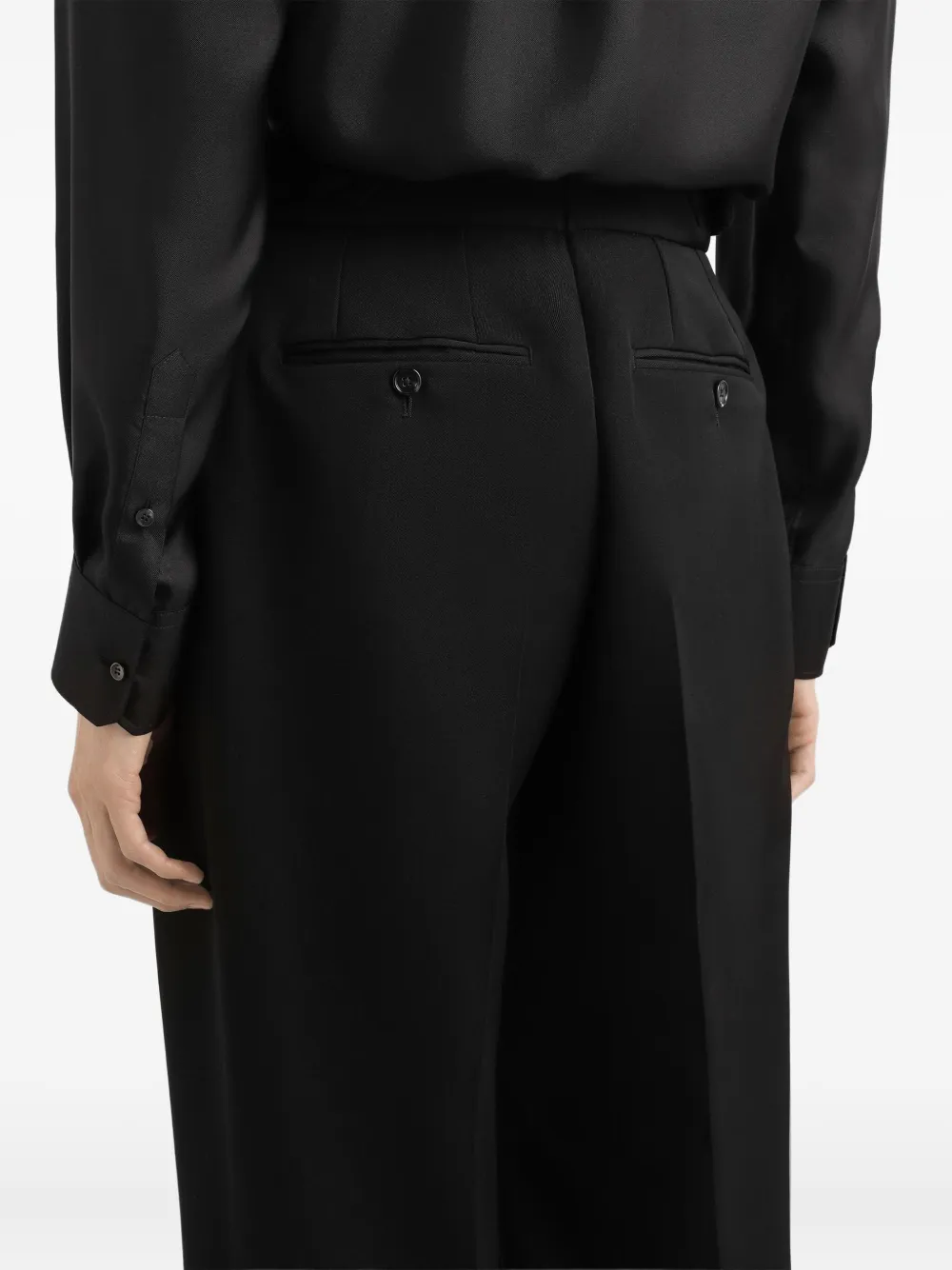 Dolce & Gabbana Plooibroek met ceintuur Zwart