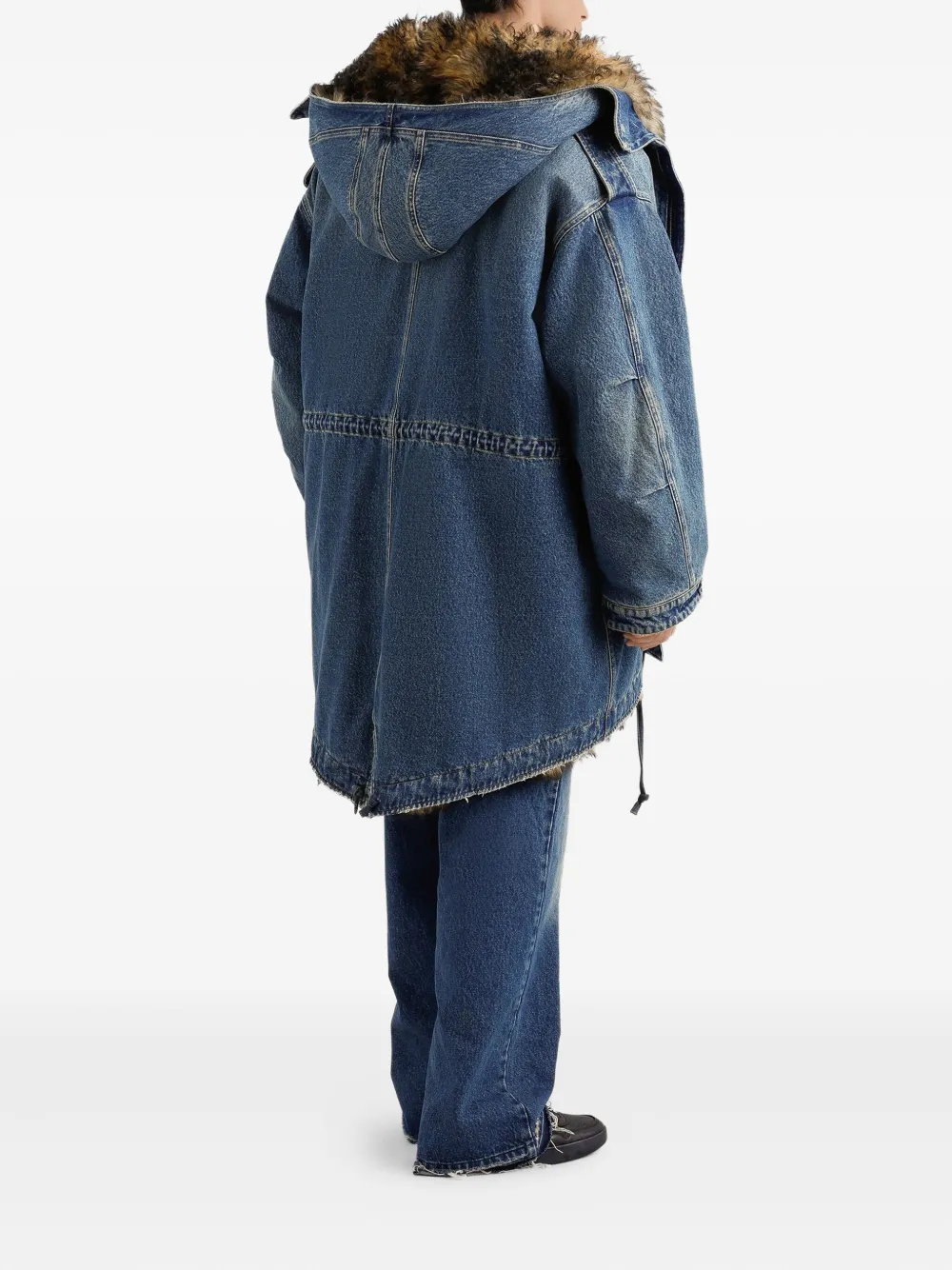 Dolce & Gabbana Jeans met wijde pijpen en logoplakkaat Blauw