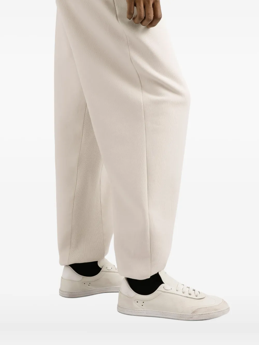 Dolce & Gabbana Drawstring Logo-print Track Pants In Gold