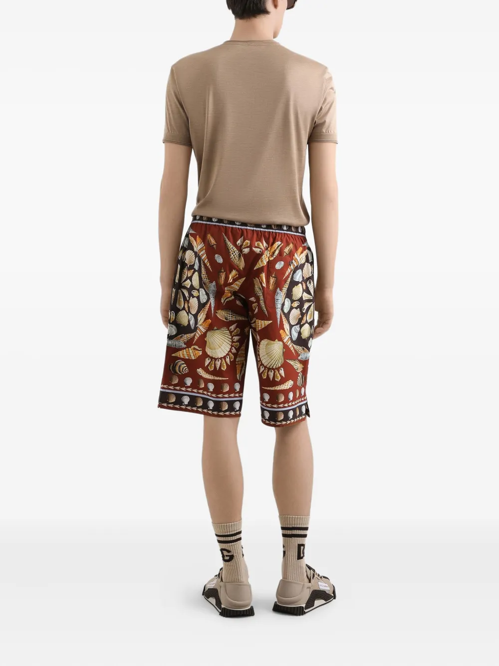 Dolce & Gabbana Katoenen-popeline shorts Bruin