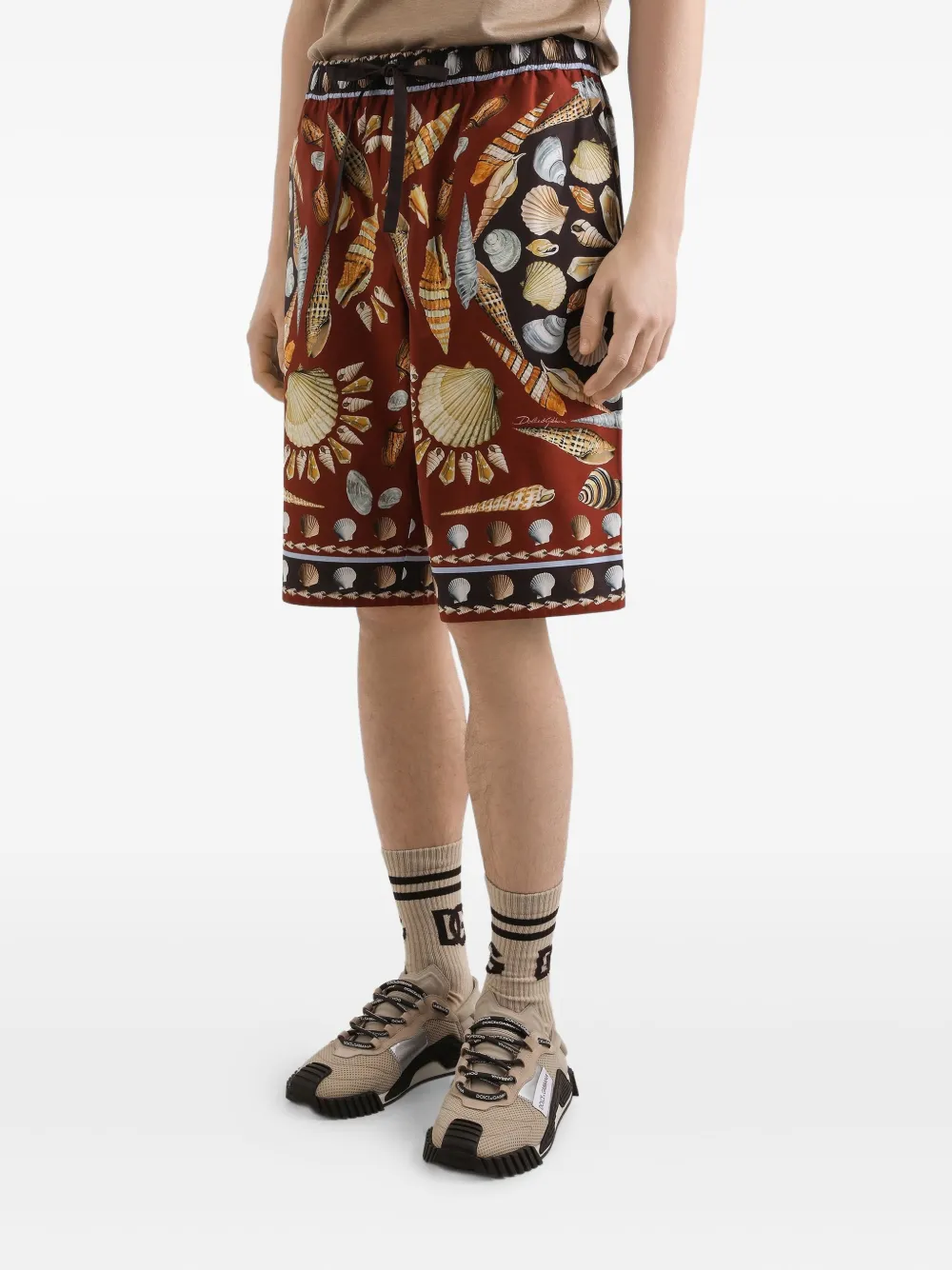 Dolce & Gabbana Katoenen-popeline shorts Bruin