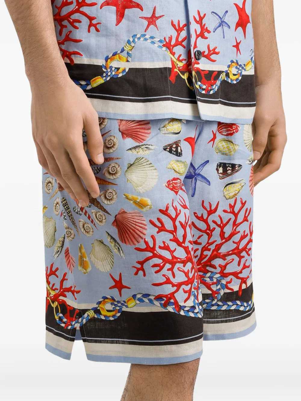 Dolce & Gabbana Linnen shorts Blauw