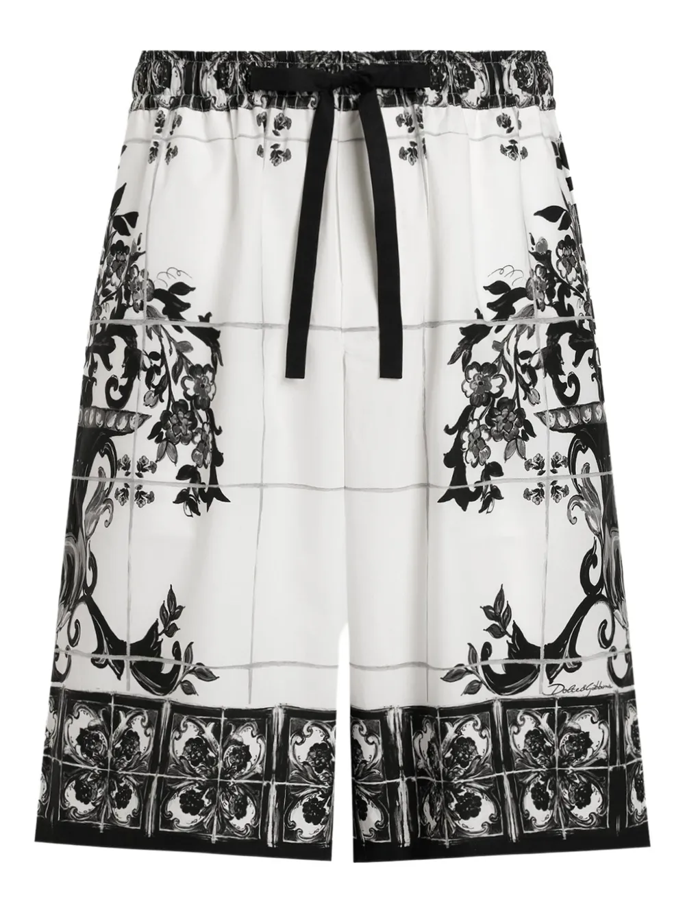 Dolce & Gabbana maiolica print bermuda shorts | White | Image 1