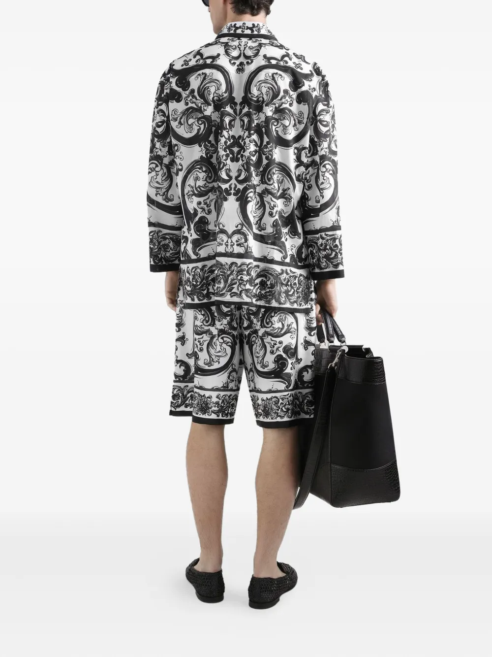 Dolce & Gabbana Bermuda shorts met Maiolica-print Wit