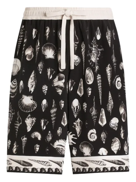 Dolce & Gabbana seashell-print drawstring shorts