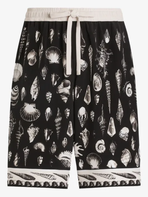 Dolce & Gabbana seashell-print drawstring shorts