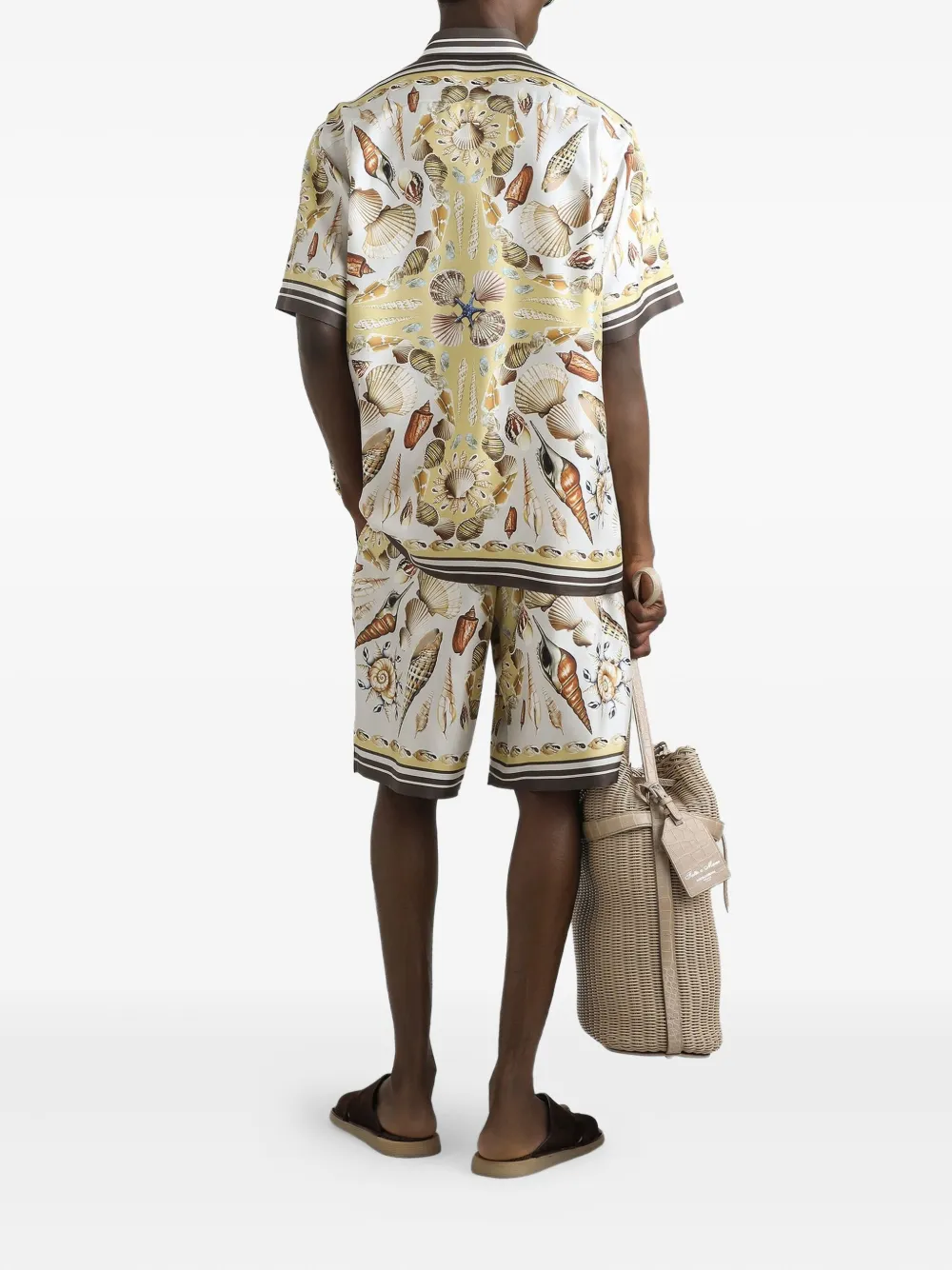 Dolce & Gabbana Zijden bermuda shorts Beige