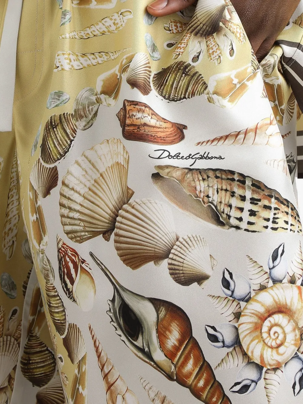 Dolce & Gabbana Zijden bermuda shorts Beige