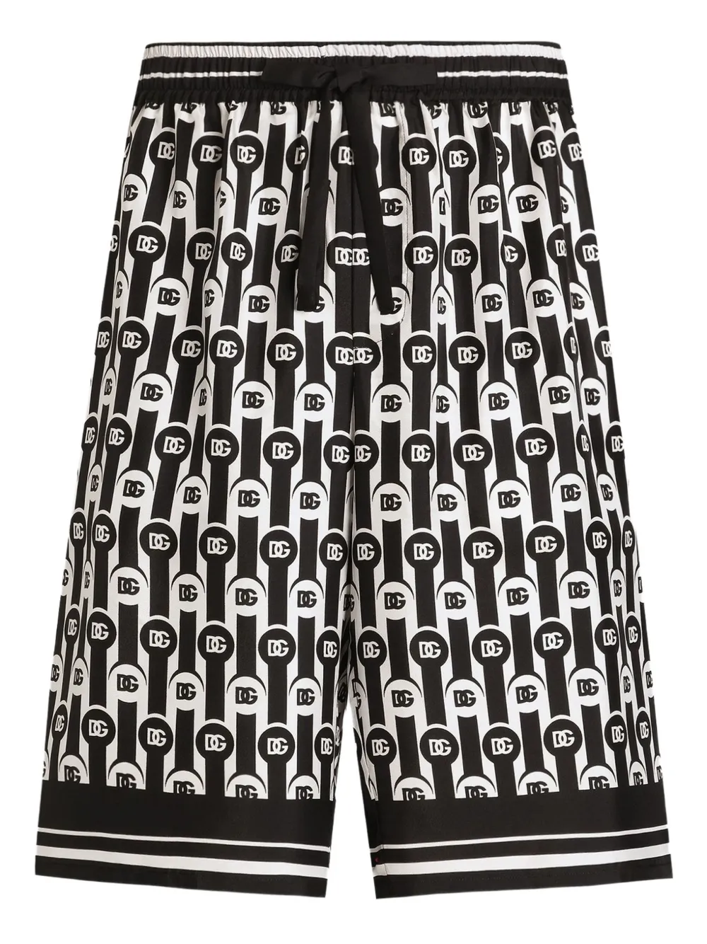 logo-print patterned shorts