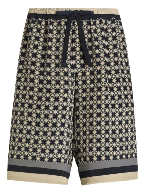 Dolce & Gabbana geometric-pattern drawstring shorts