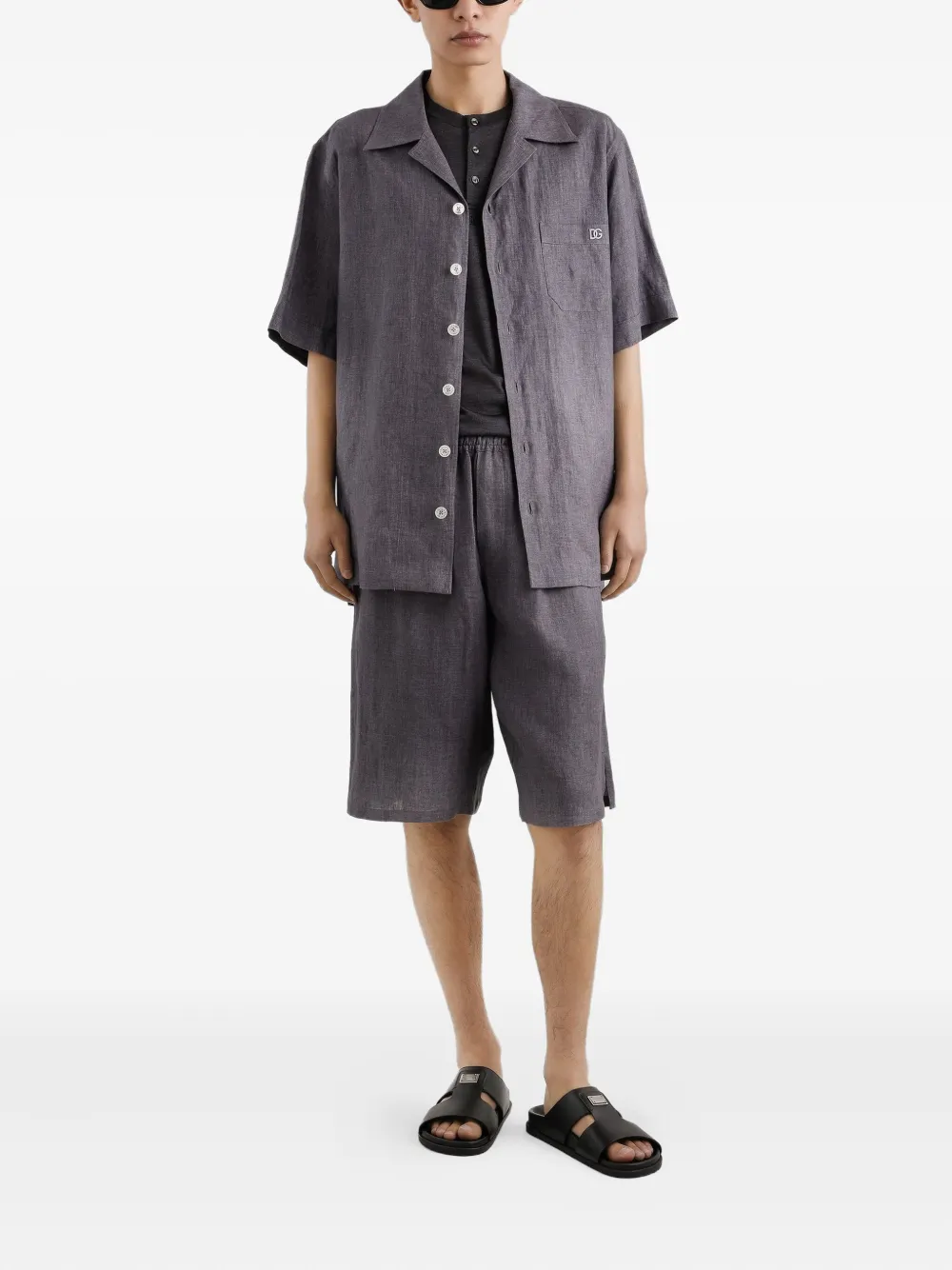 Dolce & Gabbana Linnen bermuda shorts - Grijs