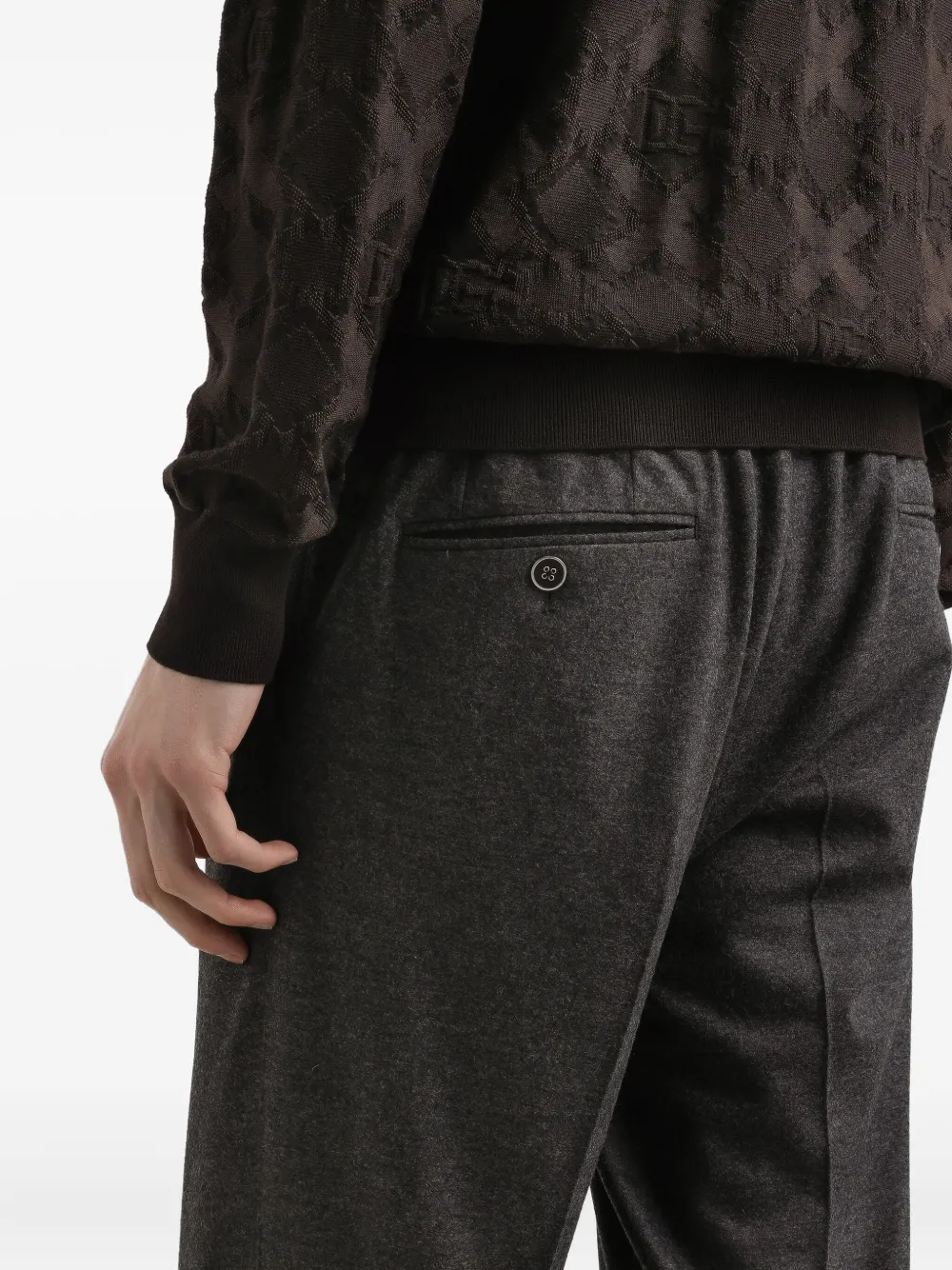 Dolce & Gabbana Broek met geplooide voorkant Grijs