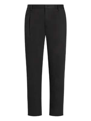 Dolce & Gabbana Calça De Alfaiataria Com Acabamento De Logo