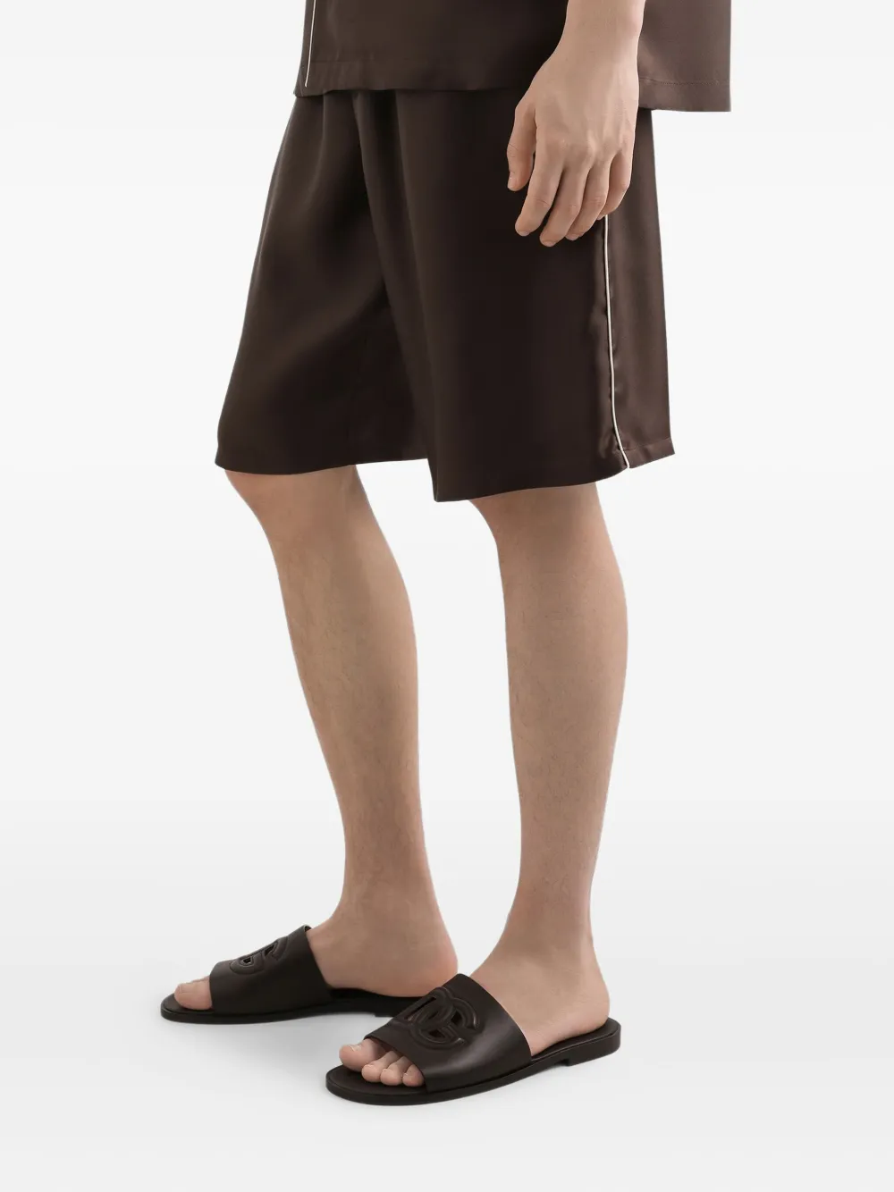 Dolce & Gabbana Shorts met trekkoordtaille Bruin