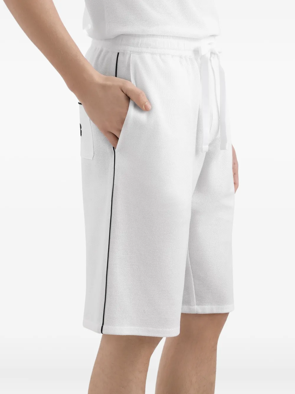 Dolce & Gabbana Trainingsshorts met contrasterende afwerking Wit