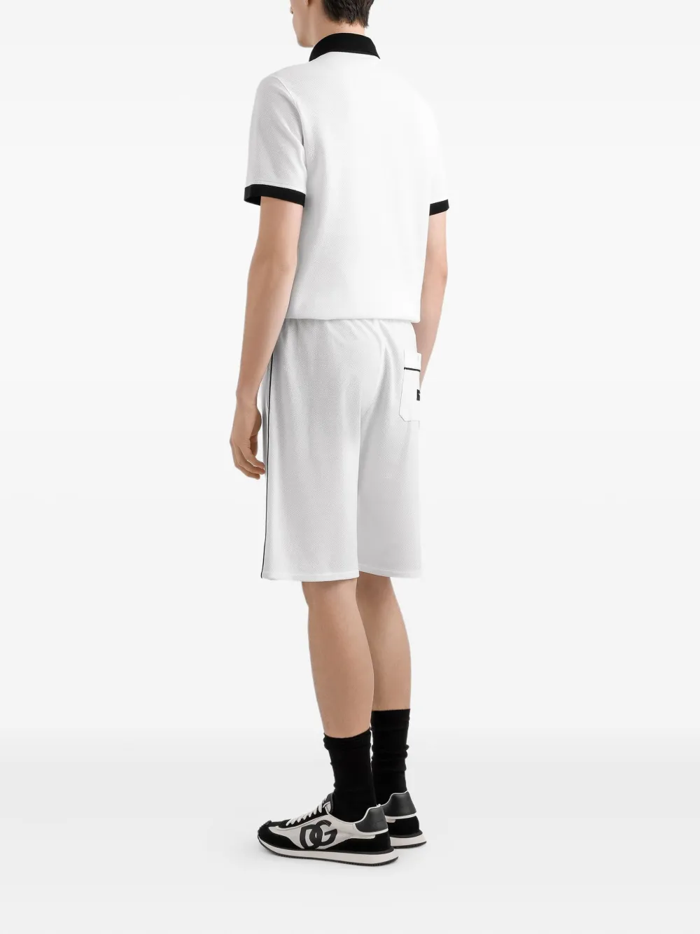 Dolce & Gabbana Trainingsshorts met contrasterende afwerking Wit
