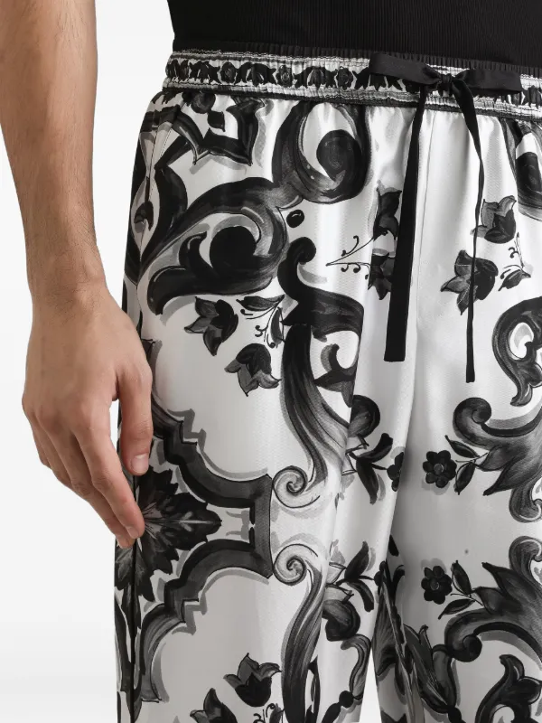 Dolce & Gabbana Majolica-print Trousers | White | FARFETCH