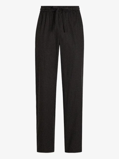 Dolce & Gabbana micro-dot drawstring trousers