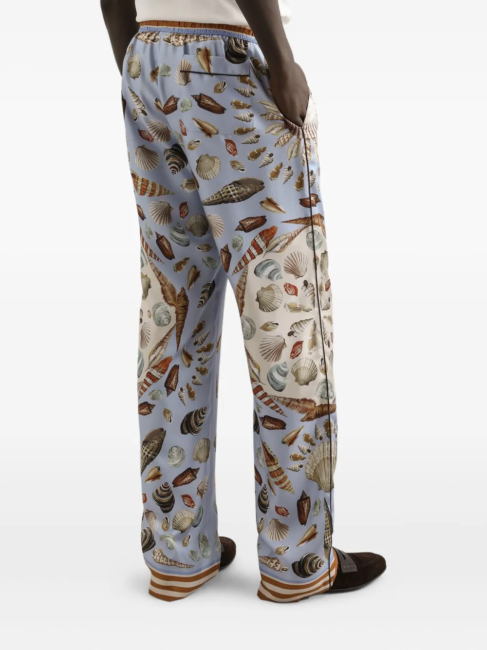 Dolce & Gabbana Pyjamabroek met schelpenprint Blauw