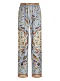 Dolce & Gabbana shell-print pajama trousers - Blue