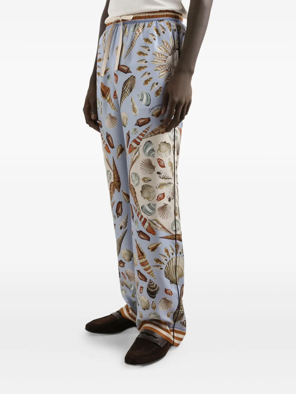 Dolce & Gabbana Pyjamabroek met schelpenprint Blauw