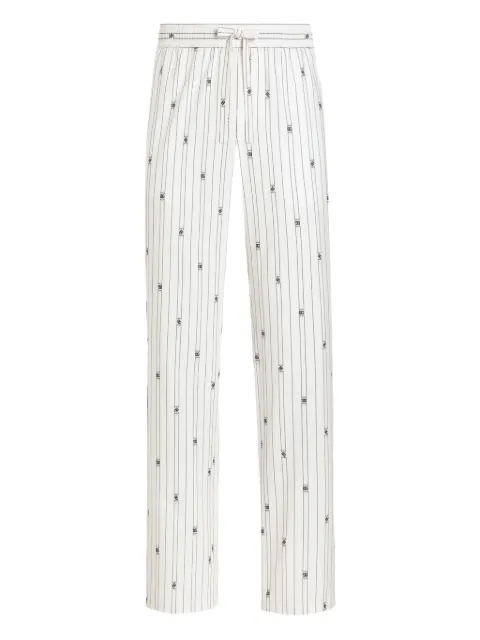 Dolce & Gabbana striped logo-print trousers