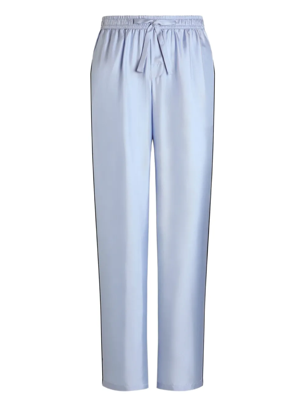 Dolce & Gabbana Satijnen broek met trekkoord Blauw