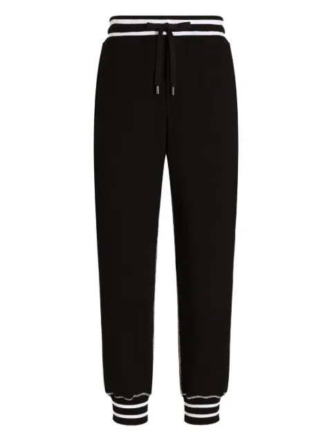 Dolce & Gabbana pants con logo bordado y rayas laterales