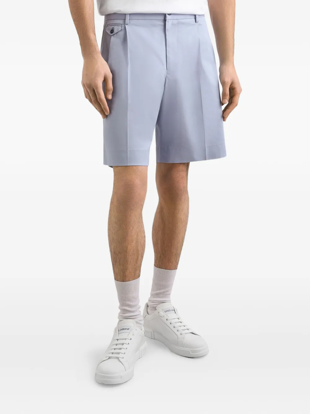Dolce & Gabbana Pleated Shorts In Blue