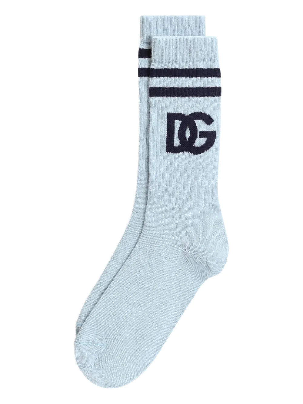 Dolce & Gabbana logo-embellished striped socks | Blue | Image 1