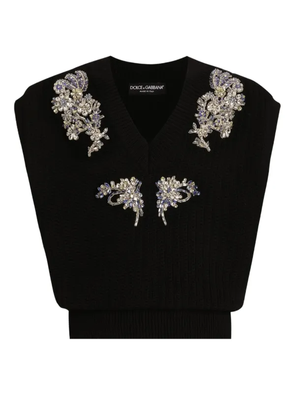 Dolce & Gabbana Vネック ニットベスト | ブラック | FARFETCH JP