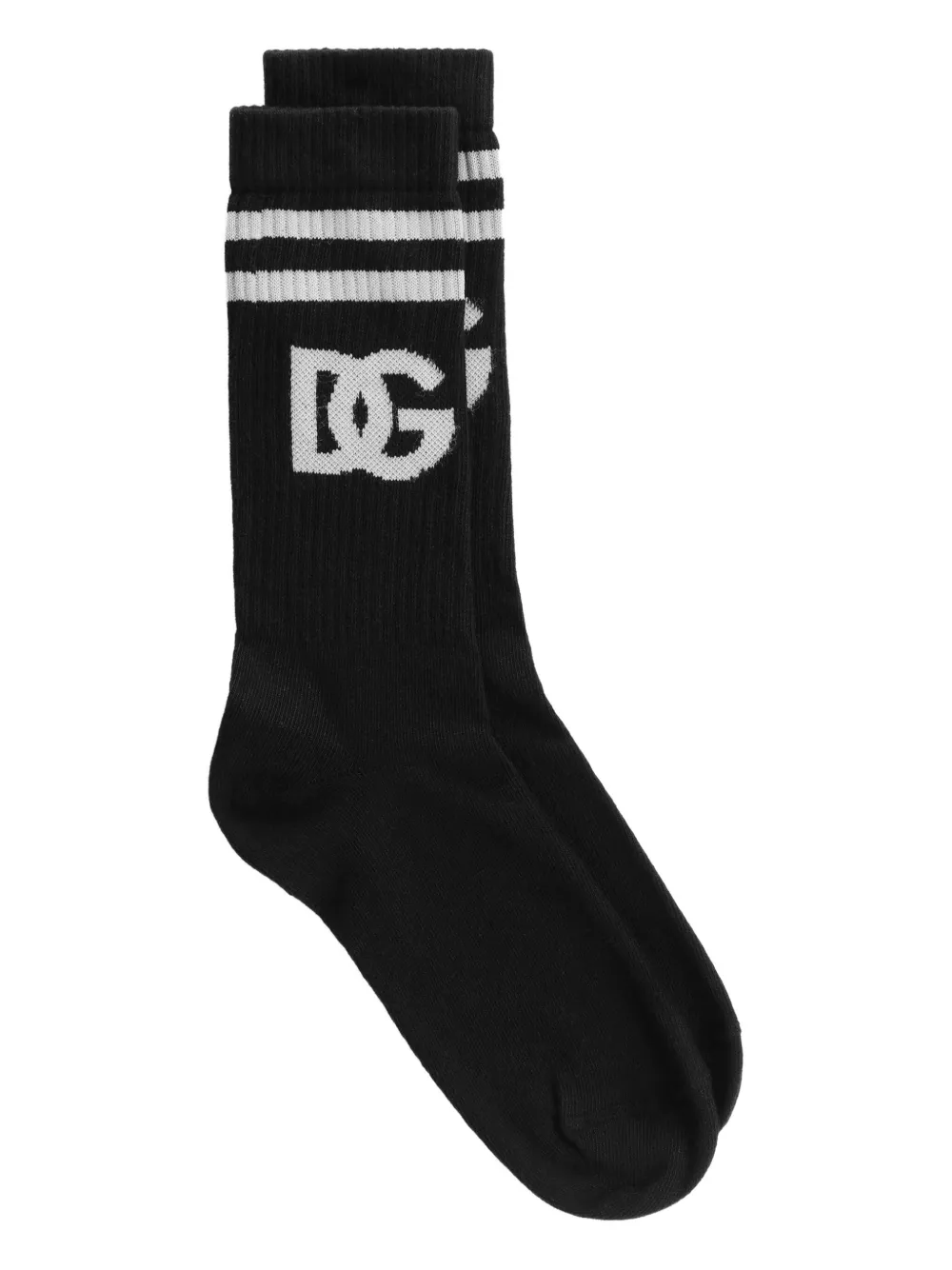 Dolce & Gabbana calcetines tejidos con logo en intarsia | negro | Image 1