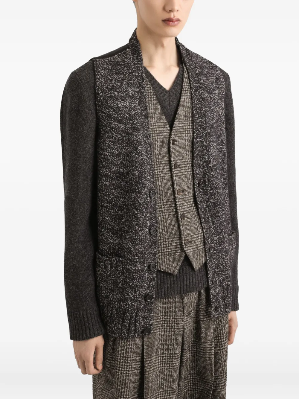 Dolce & Gabbana Gebreide spencer met knoopsluiting Zwart