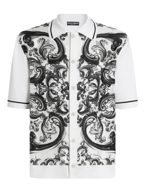 Dolce & Gabbana Majolica-print short-sleeve shirt