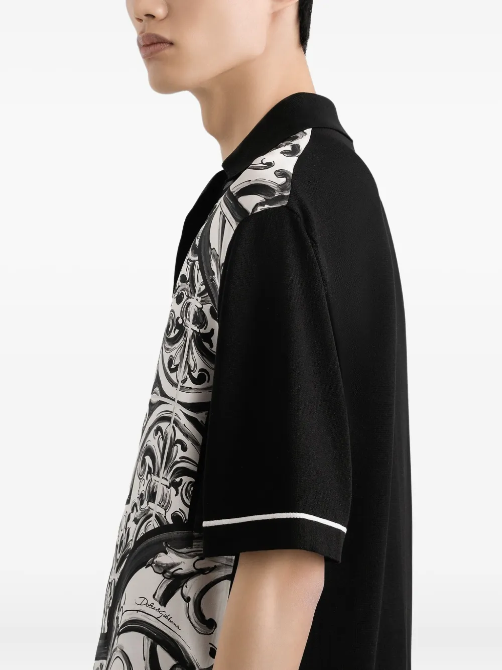 Dolce & Gabbana Overhemd met Majolica-print Zwart