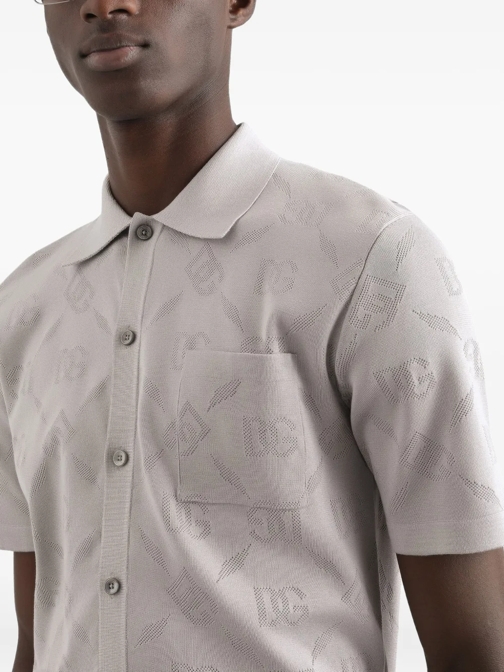 Dolce & Gabbana Silk Shirt With Dg Openwork