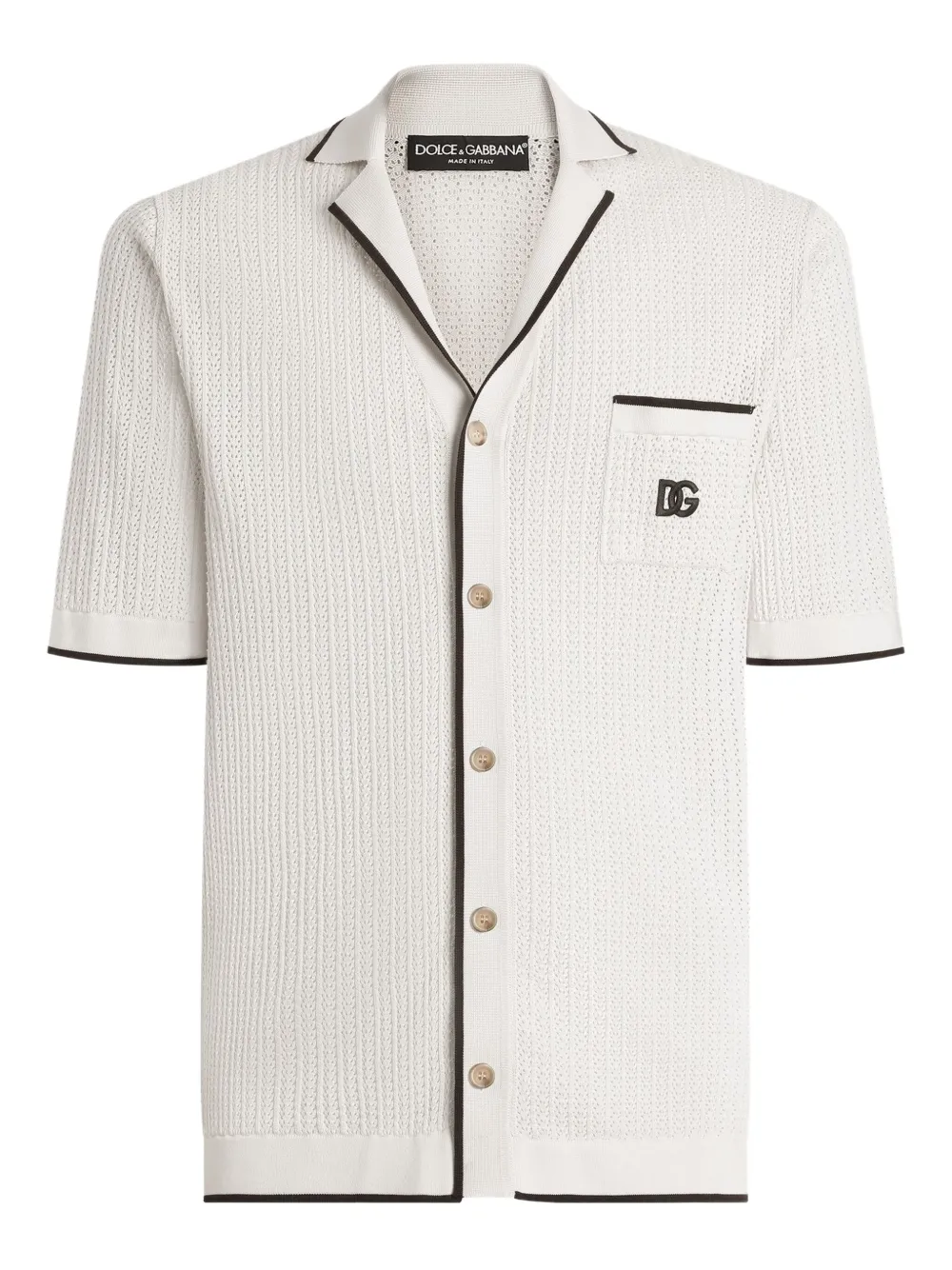 Dolce & Gabbana Gebreid overhemd Wit