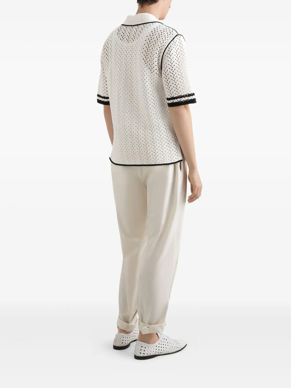 Dolce & Gabbana Gebreid overhemd Wit