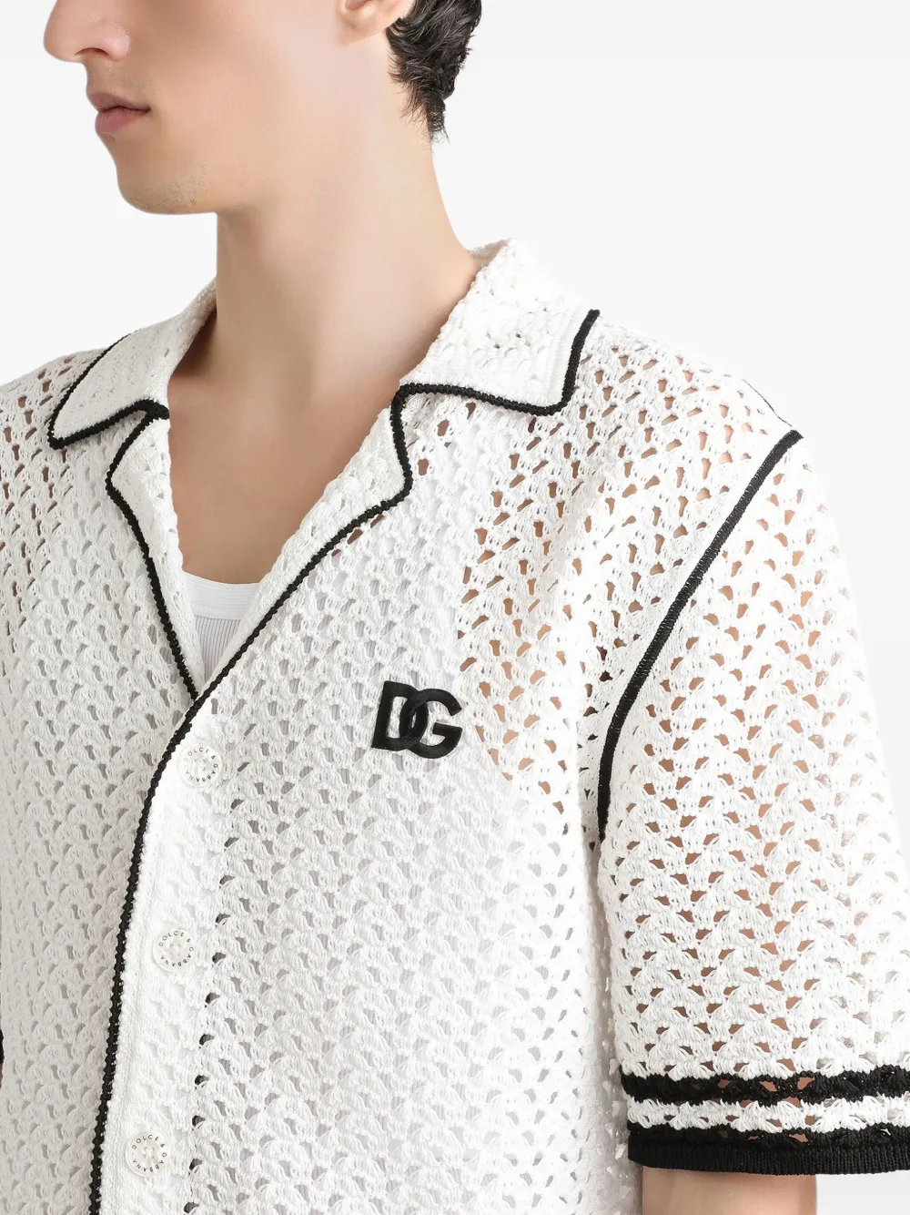 Dolce & Gabbana Gebreid overhemd Wit