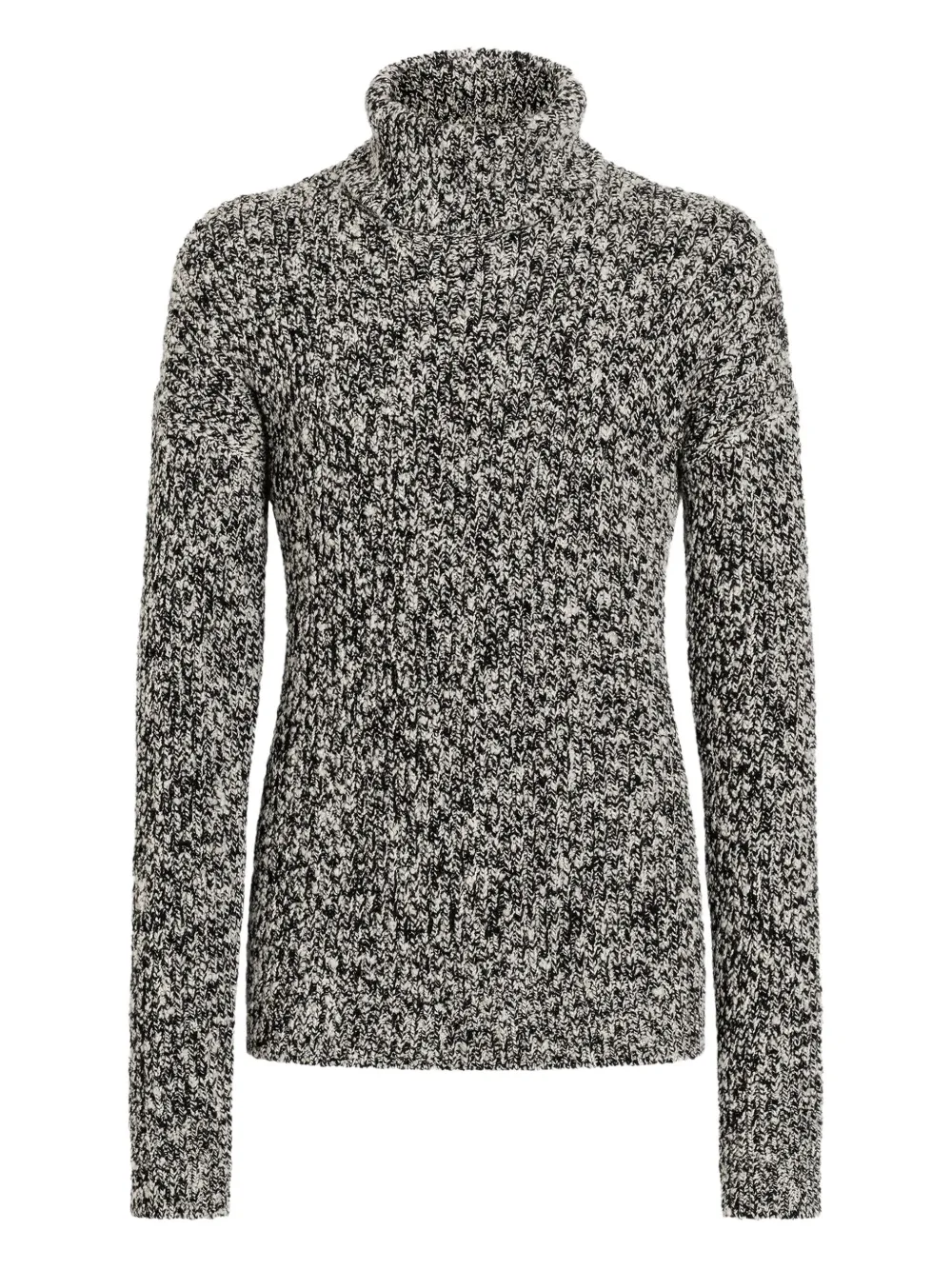 Dolce & Gabbana Two-tone Knit Turtleneck Sweater In Black
