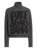 Dolce & Gabbana logo-detail ribbed turtleneck sweater - Grey