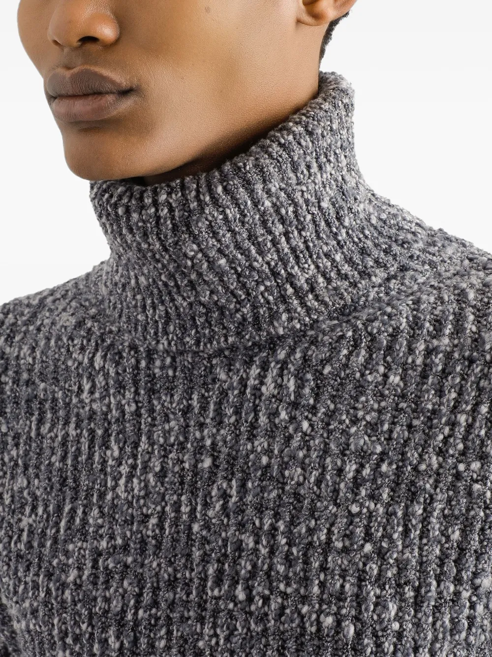 Dolce & Gabbana Ribbed Turtleneck Sweater | Grey | FARFETCH
