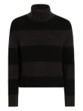 Dolce & Gabbana striped roll-neck sweater - Brown