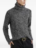 Dolce & Gabbana roll-neck speckled sweater - White