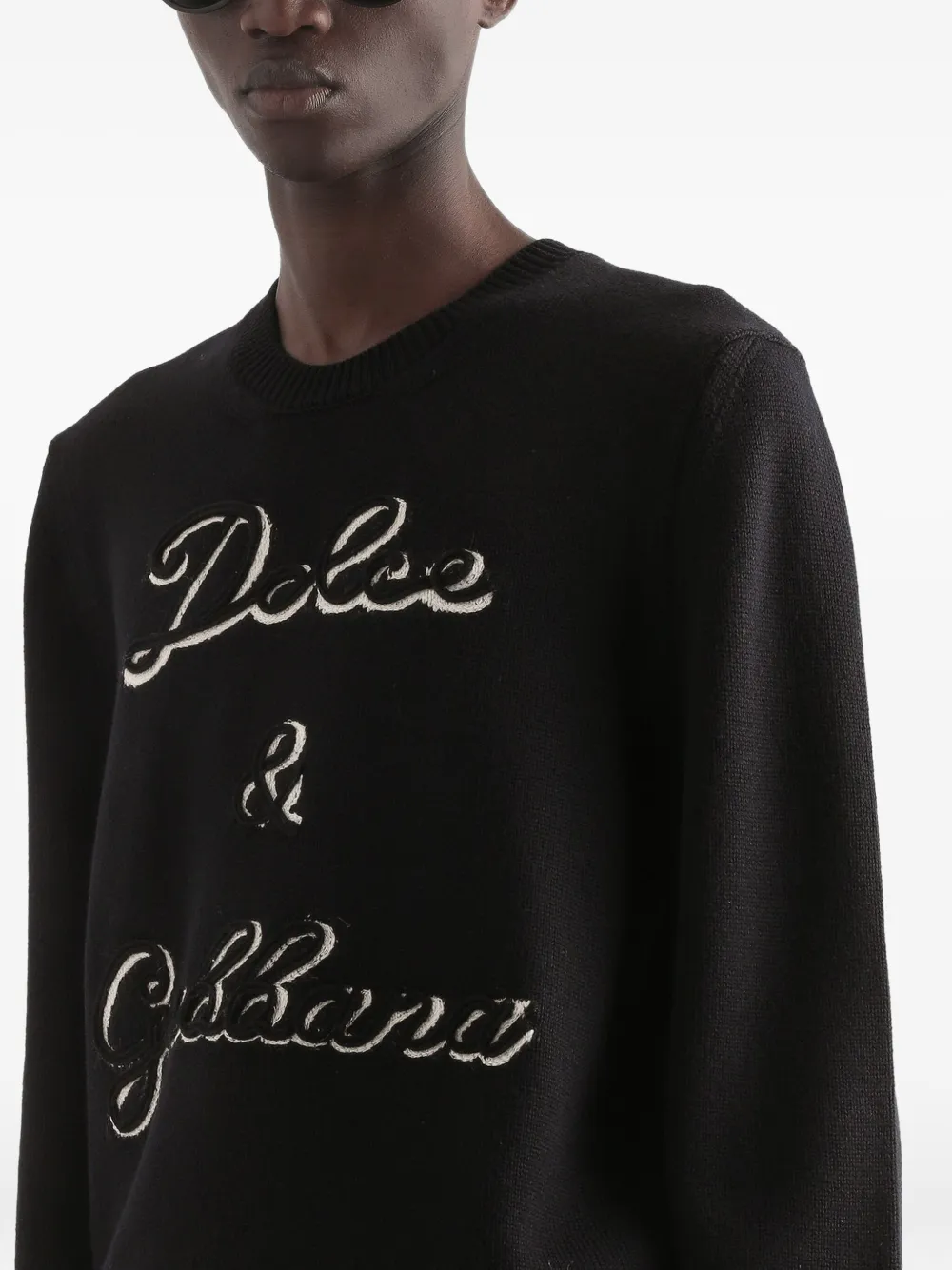 Dolce & Gabbana Trui met borduurwerk Zwart