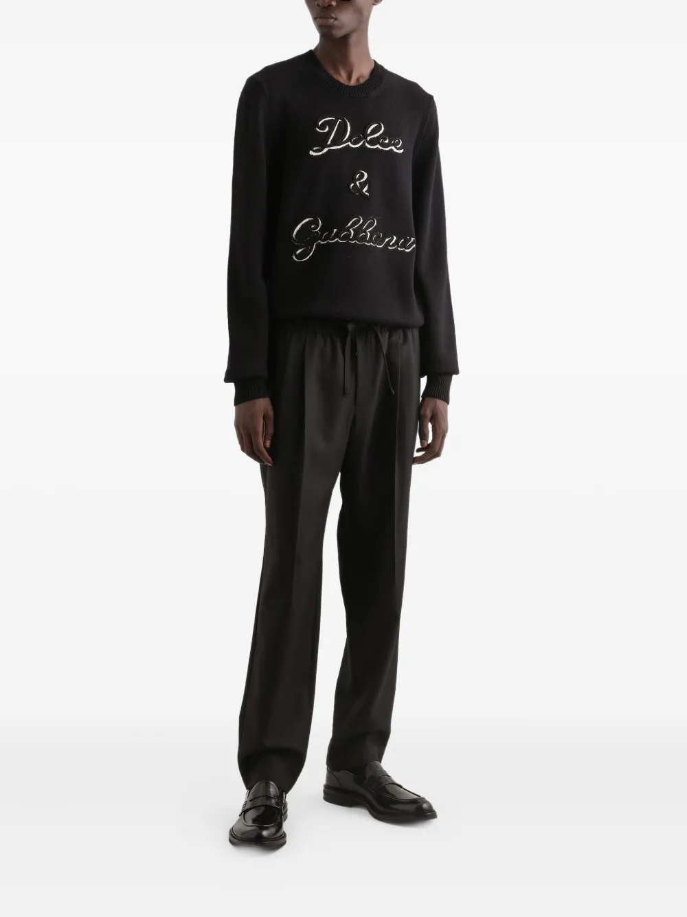 Dolce & Gabbana embroidered sweater - Zwart