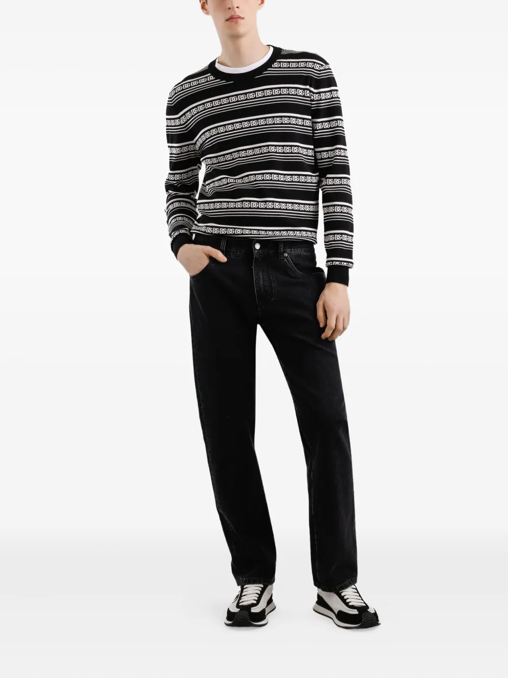 Dolce & Gabbana Zijden sweater - Zwart