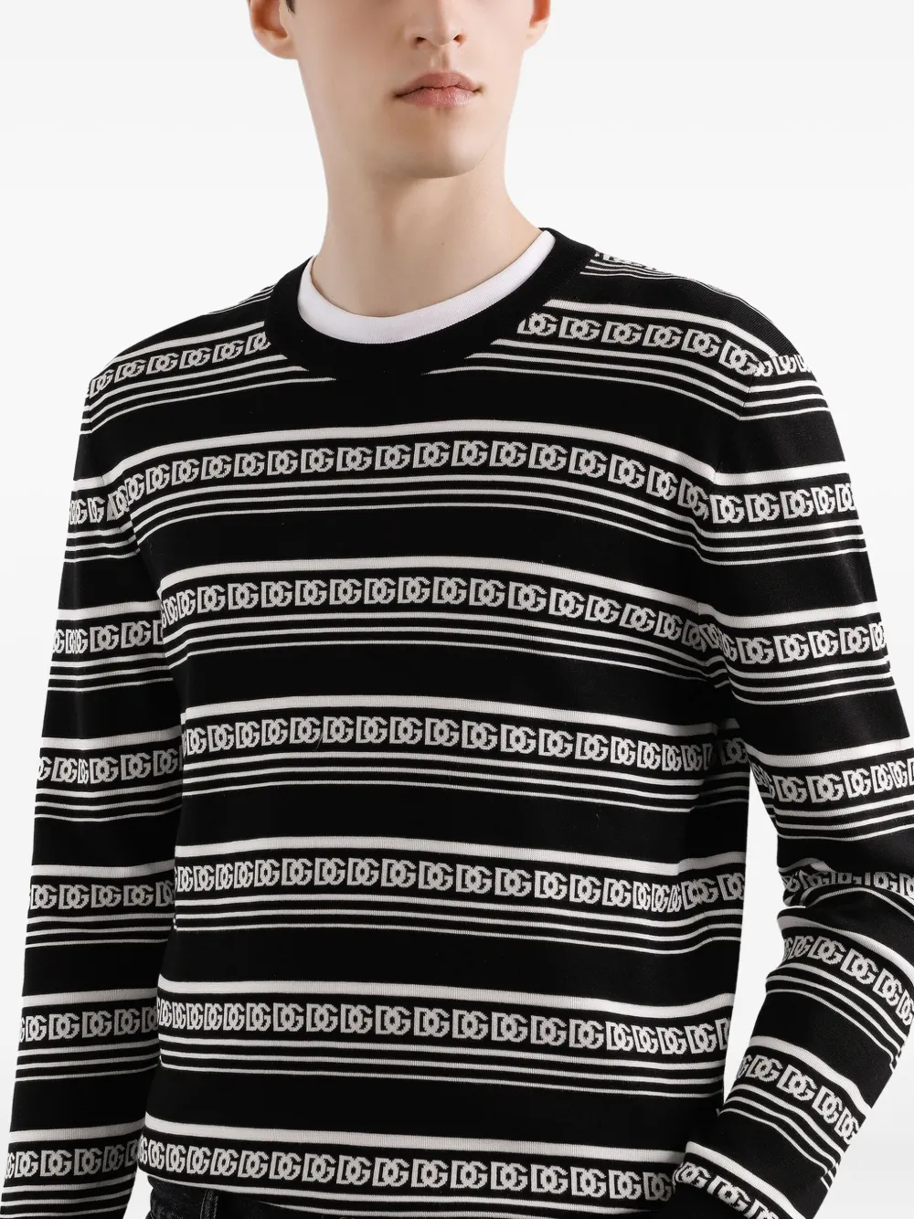 Dolce & Gabbana Zijden sweater Zwart
